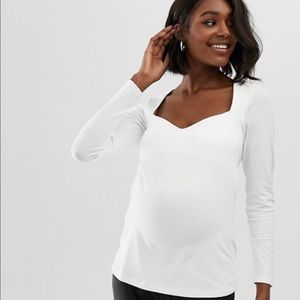 ASOS DESIGN Maternity top with sweetheart neckline